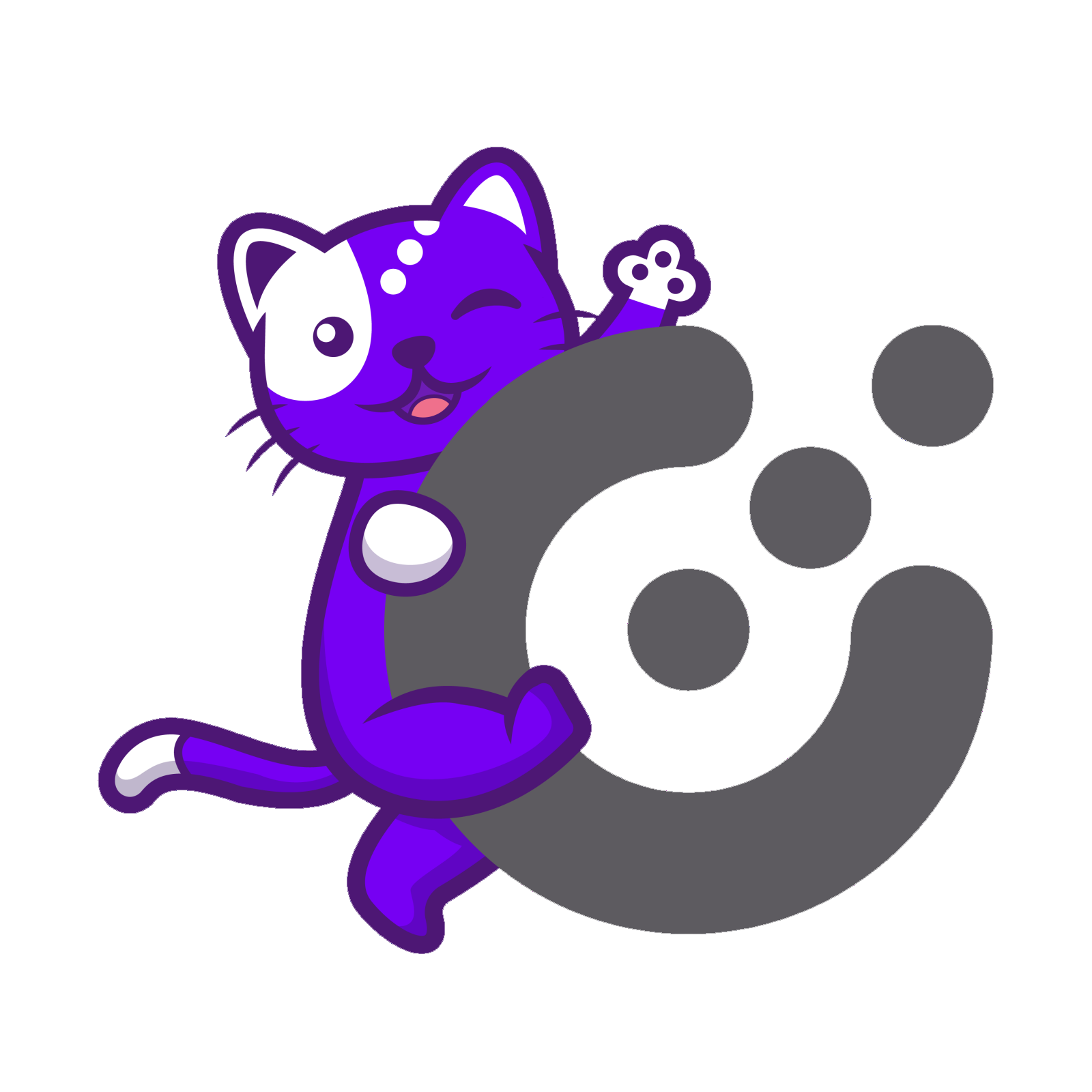 converty creatives monthly retainer mascot holding a logo art